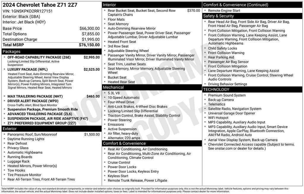 2024 Chevrolet Tahoe Z71