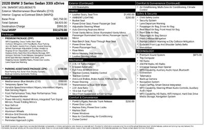 2020 BMW 3 Series 330i xDrive