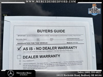 2023 Mercedes-Benz GLE GLE 350 4MATIC® Certified