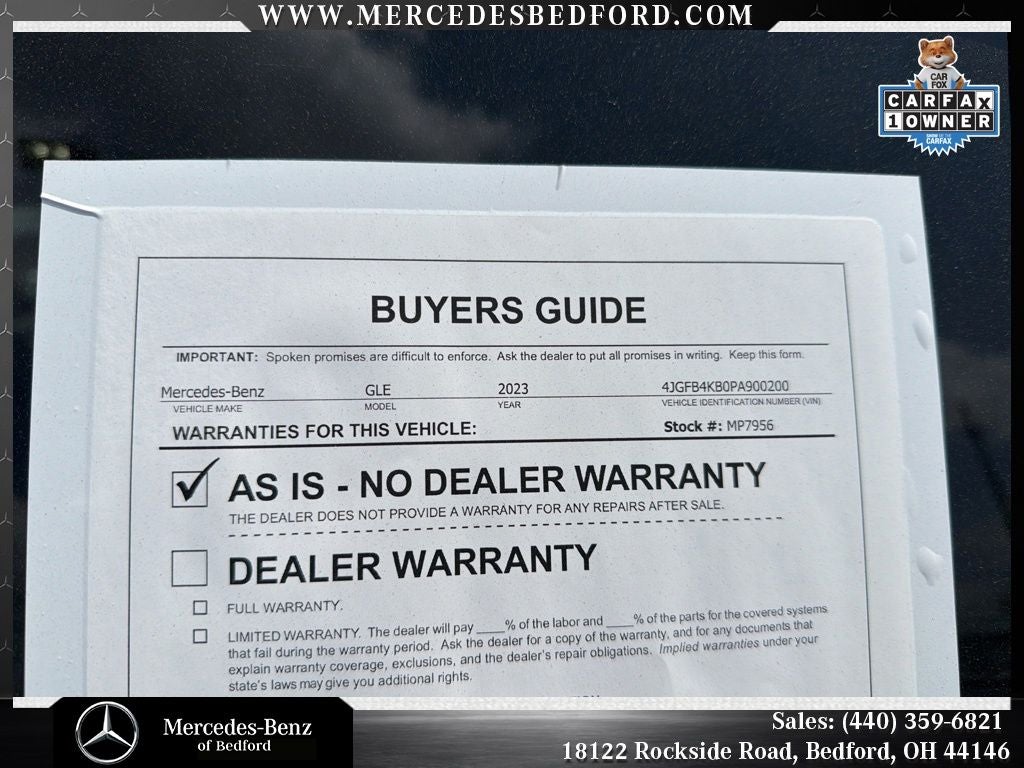 2023 Mercedes-Benz GLE GLE 350 4MATIC® Certified