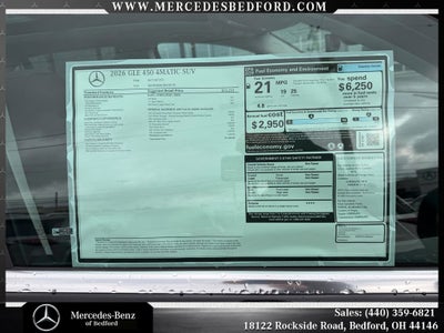2026 Mercedes-Benz GLE GLE 450 4MATIC®