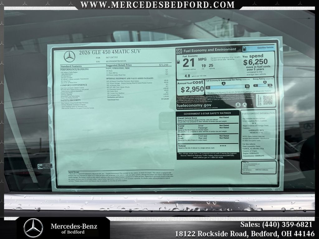 2026 Mercedes-Benz GLE GLE 450 4MATIC®
