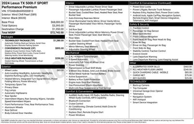 2024 Lexus TX 500h F SPORT Premium