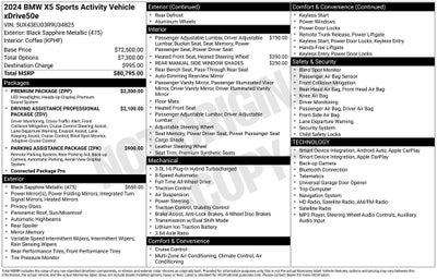 2024 BMW X5 xDrive50e