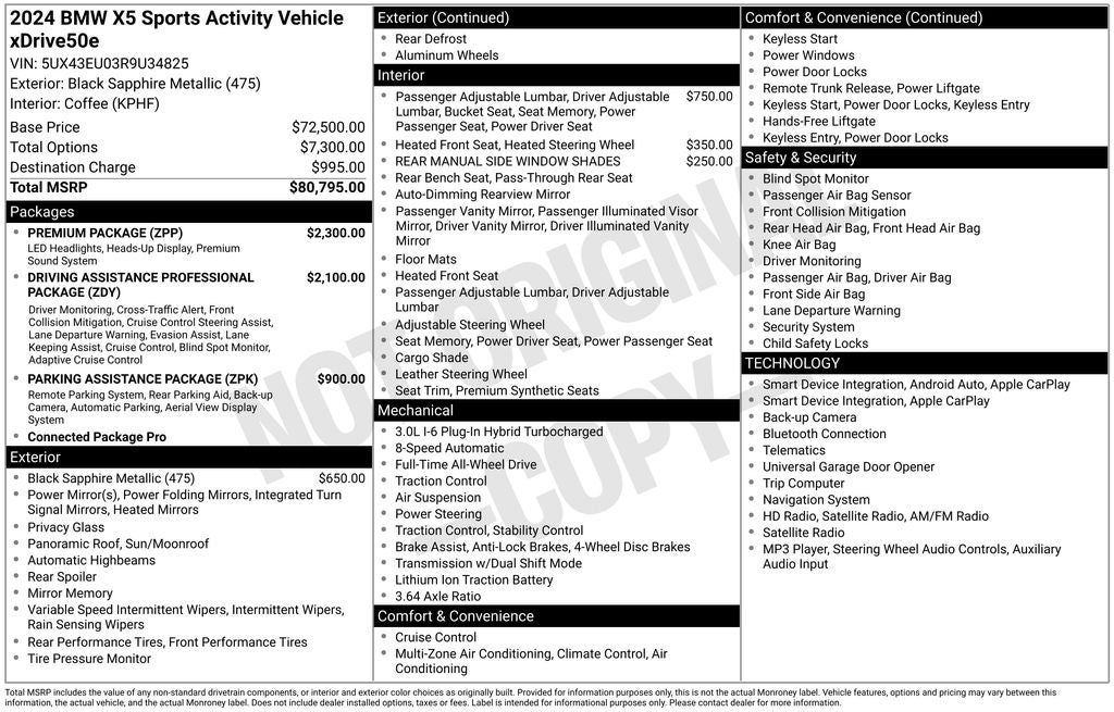 2024 BMW X5 xDrive50e