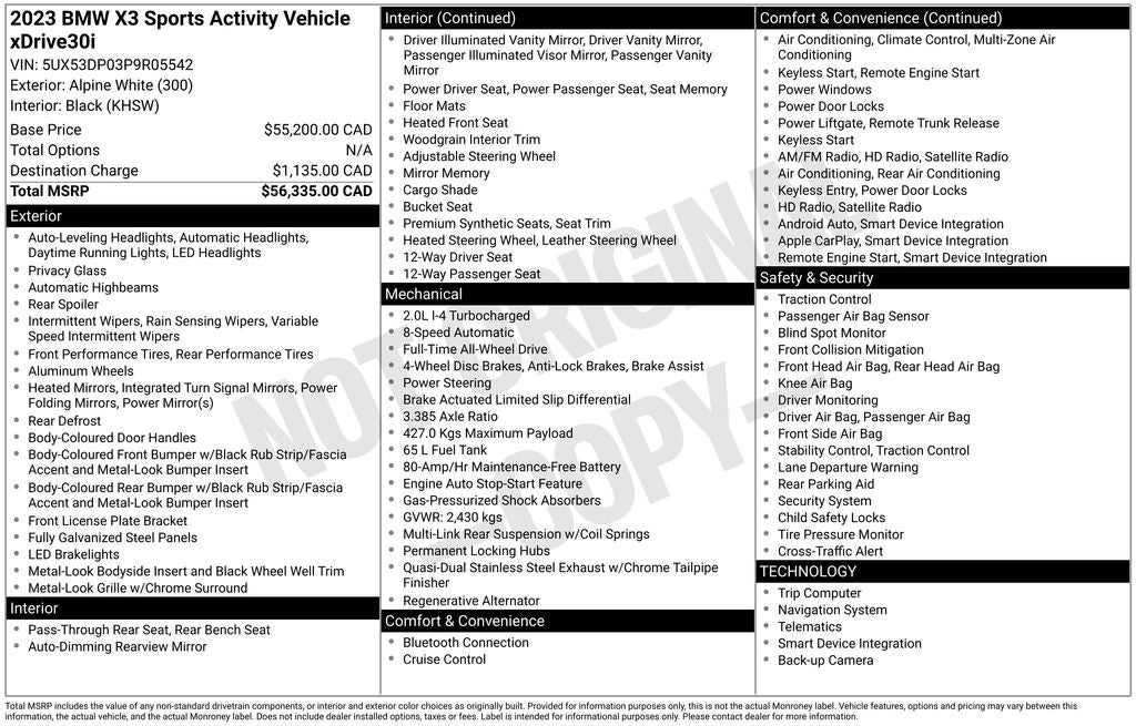 2023 BMW X3 xDrive30i