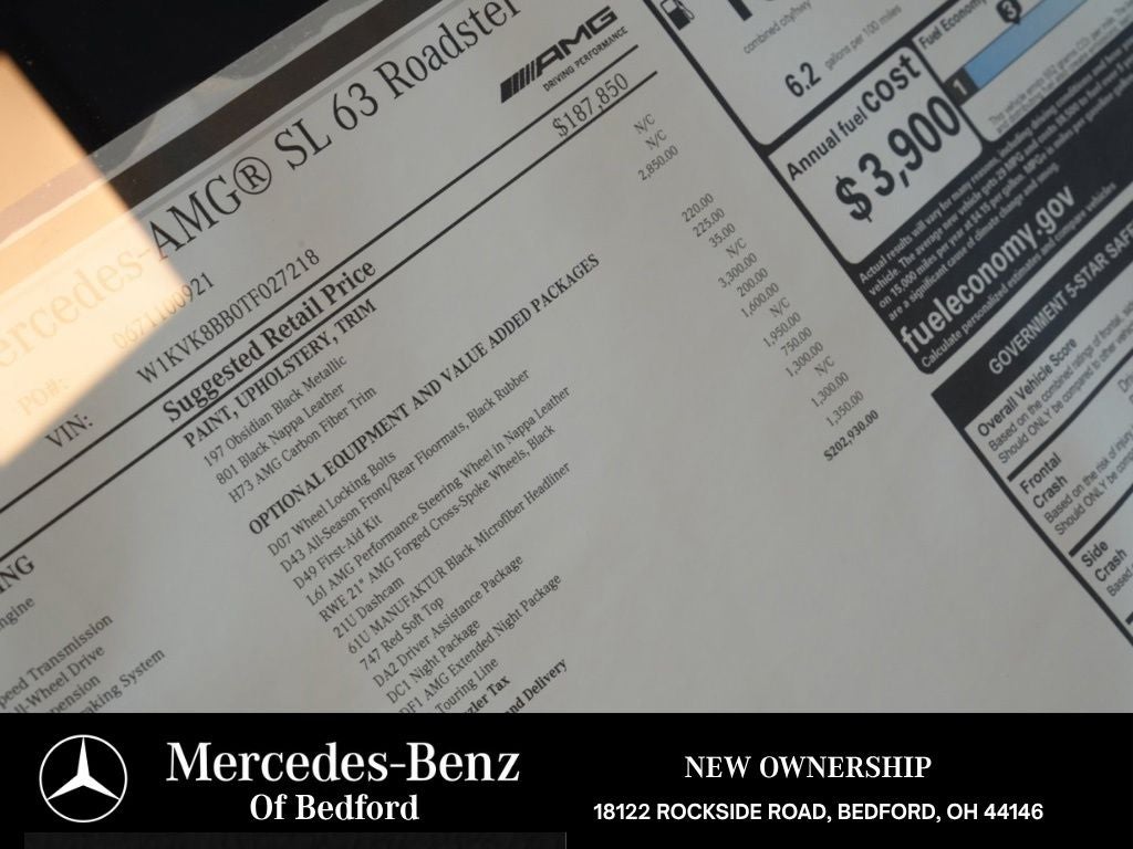 2026 Mercedes-Benz SL-Class SL 63 AMG® 4MATIC®