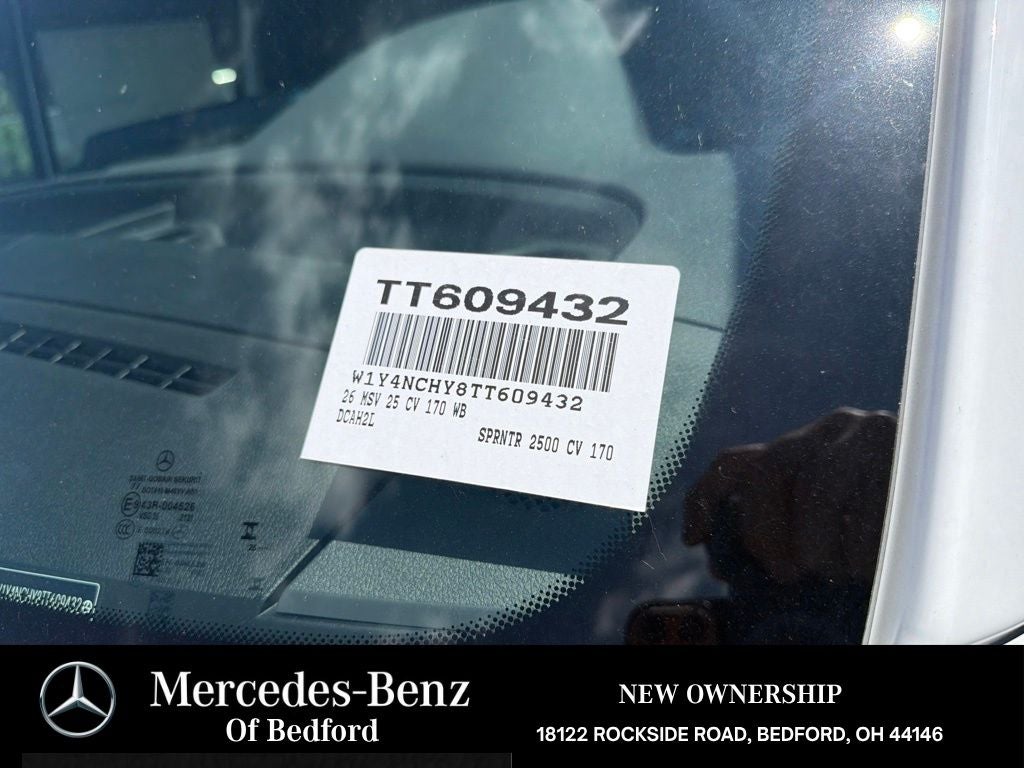 2026 Mercedes-Benz Sprinter 2500 Cargo 170 WB High Roof