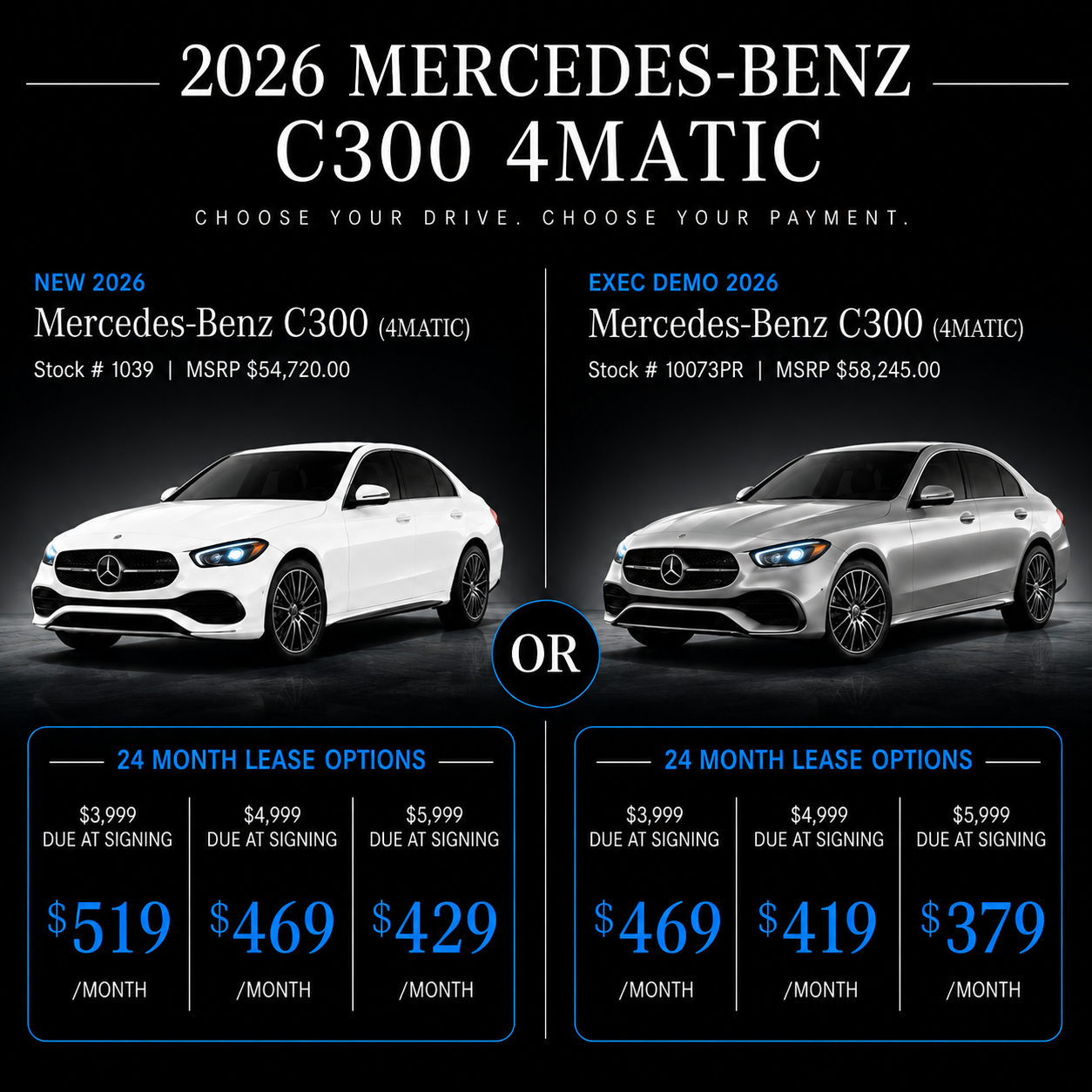 C300 Lease Specials